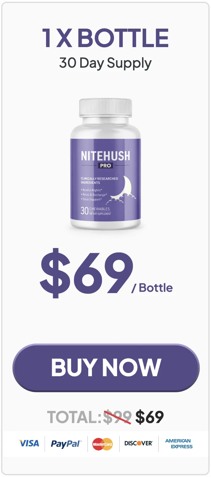 NiteHush Pro 1 Bottle